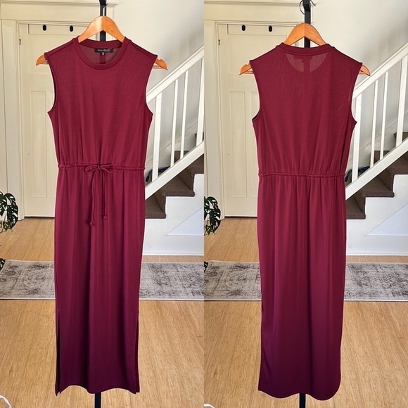 DYNAMITE Sleeveless Crew Neck Dress Maroon XS - Picture 5 of 12